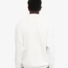 Sudadera orgánica con jerséu de media cremallera - Blanco óptico
