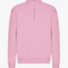 Sudadera orgánica con jerséu de media cremallera - Flor de cerezo