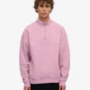 Sudadera orgánica con jerséu de media cremallera - Flor de cerezo