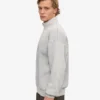 Sudadera orgánica con jerséu de media cremallera - Gris descolorido