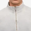 Sudadera orgánica con jerséu de media cremallera - Gris descolorido