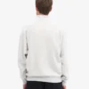 Sudadera orgánica con jerséu de media cremallera - Mezcla de colores nieve