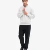 Sudadera orgánica con jerséu de media cremallera - Mezcla de colores nieve