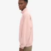 Sudadera orgánica con jerséu de media cremallera - Rosa descolorido